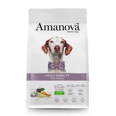 Amanova Adult Mobility Fish Delicacy Low Grain Ξηρά Τροφή με Λίγα Σιτηρά για Ενήλικους Σκύλους με Ψάρια 2kg 